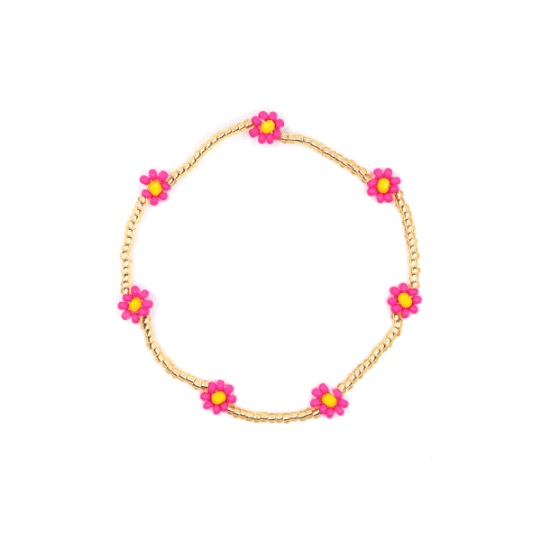 Mix armband Flora - roze
