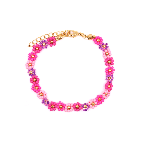 Mix armband Loes - roze