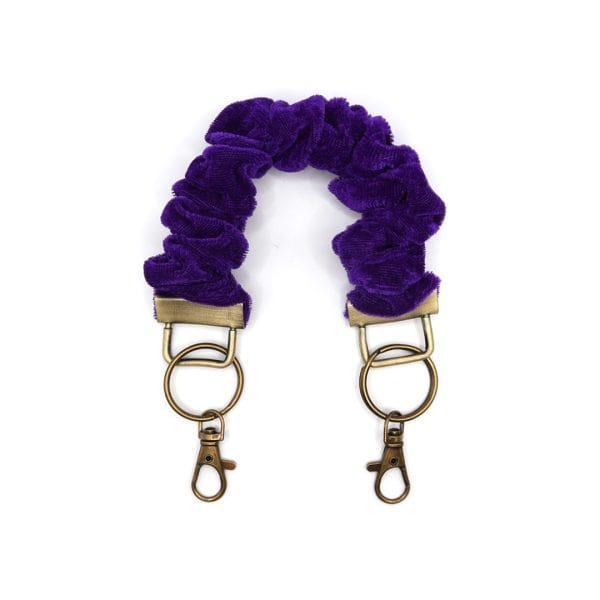 Telefoonkoordje Scrunchie - donkerpaars