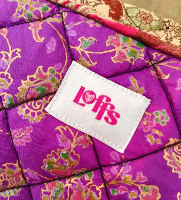 Toilettas re-used saree L Kiran - Afbeelding 4